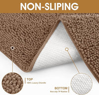 IM HOME Extra Large 60" x 36" Camel Dog Door Mats for Muddy Paws, Chenille Absorbent Dog Mat, Non Slip Heavy Mud Mat for Dogs, Soft Pet Bed Mat for Entryway, Mud Paws, Inside Floor