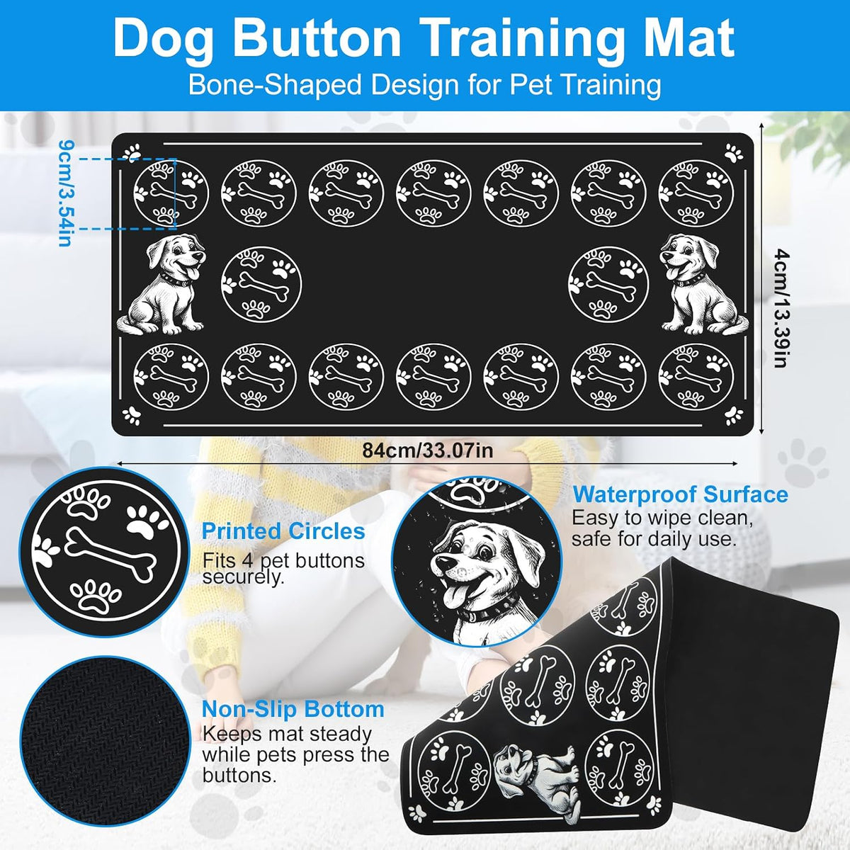 Dog Buttons for Communication, 10 Color - 10 colors,16 pcs - image 2