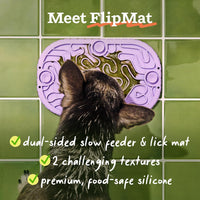 Woof FlipMat, Dual-Sided Dog Lick Mat & Slow Feeder - Lavender / Mini - image 3