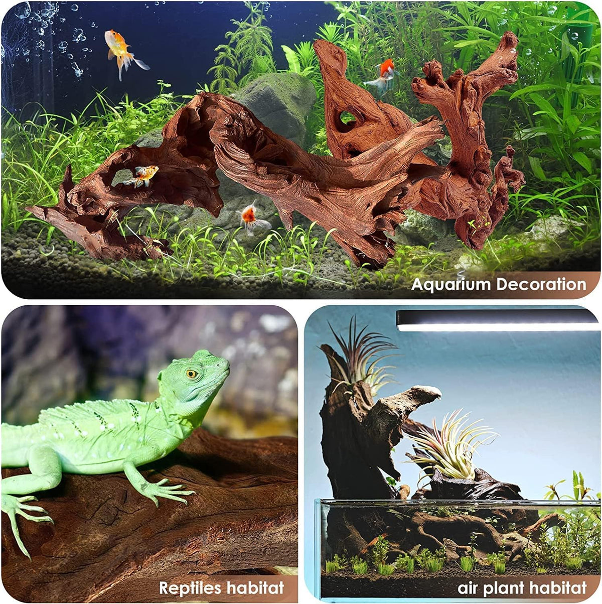 Azil Natural Aquarium Driftwood Root - driftwood 9'' - 12'' - image 4