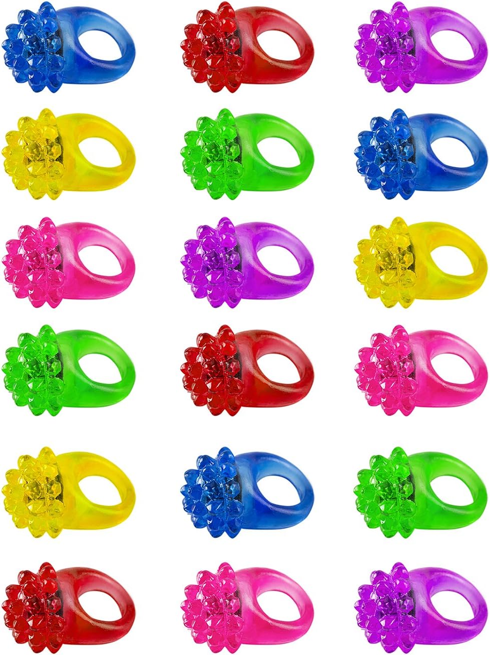 Super Z Outlet Flashing Colorful LED Light Up Bumpy Jelly Rubber