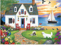 Ciavotie 500 piece jigsaw puzzle of a cozy cat tent room - view 10