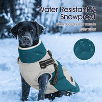 Dog Winter Coat with Harness Built in - XXX-Large(Chest:41.34 in) / Turquoise Green - image 2