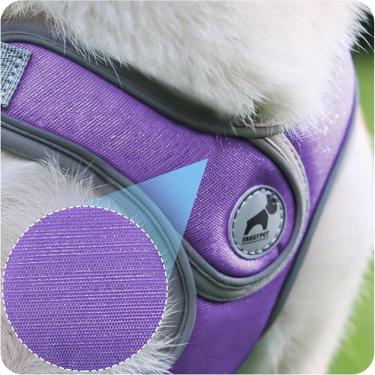 Dog Harness with Leash Set, No Pull Adjustable Step in Pet Vest – Essentials for Dogs - Purple / S - image 2