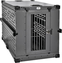 K9 Kennel Boss Aluminum Collapsible Dog Crate - Gray / 41.6"L x 29.7"W x 33.9"H