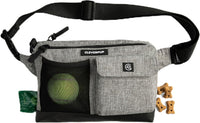 Cleverpup Walk & Train 2-in-1 Dog Walking Bag, Hands-Free - Heather Grey