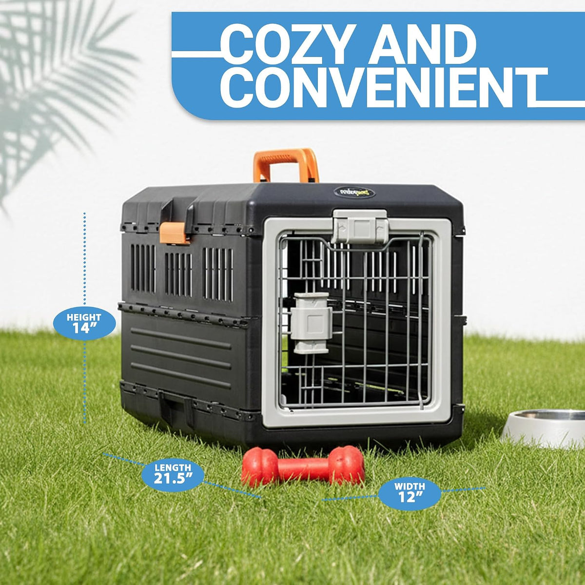Collapsible Pet Carrier for Large Dogs & Cats - Small - Gray / without kit - image 4