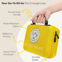 Pet First Aid Kit for Dogs & Cats – 27 Key Items Emergency Kit with Mini Pouch for Boating, Sailing, Home, Office, Travel, Vacations & Outdoor Adventures