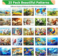 25 Pack Dementia Products for Elderly Reusable Water Doodle Coloring - Water Painting Kit / 25pack-A - image 2
