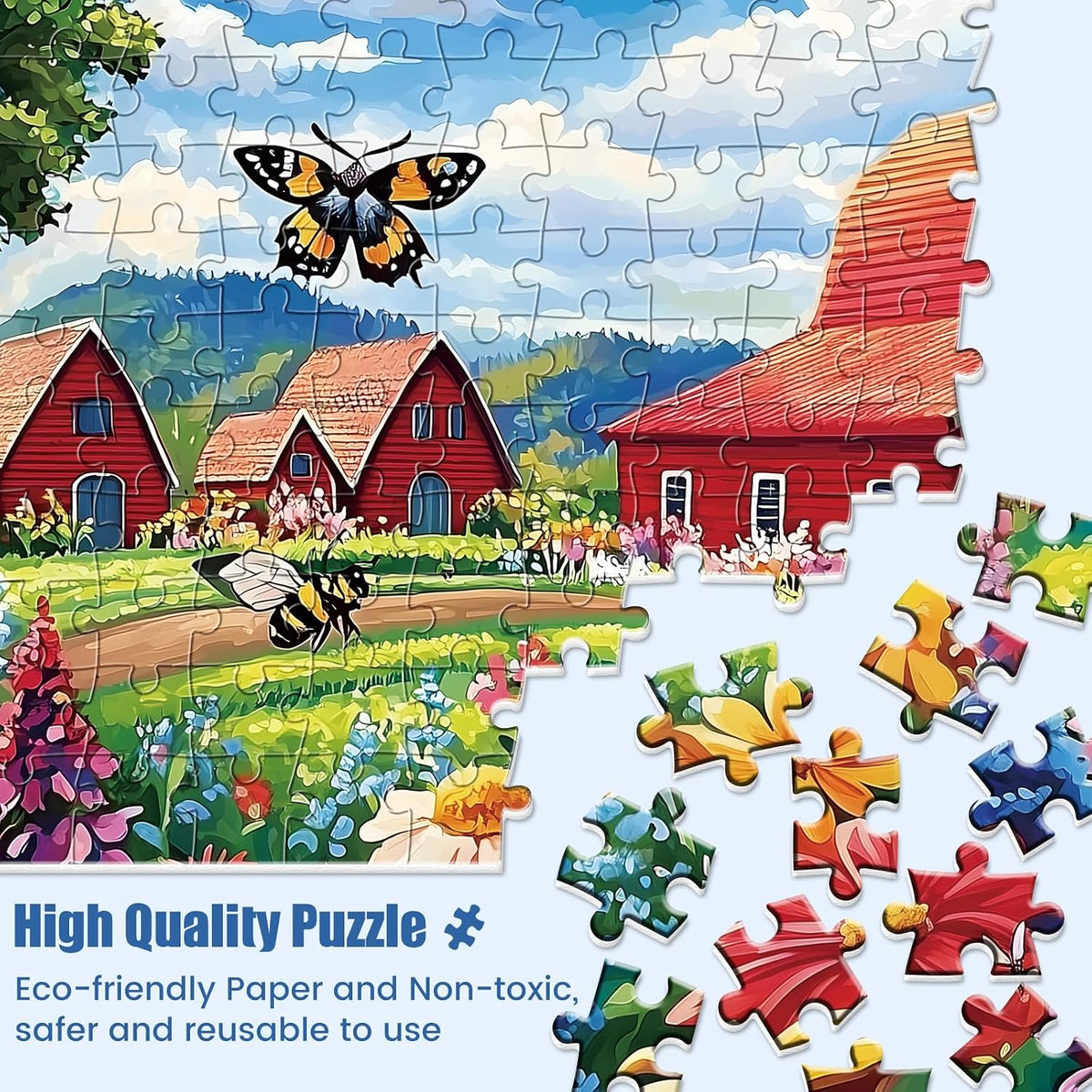 1000 Pieces Puzzle for Adults - Honey Bee Farm - image 3