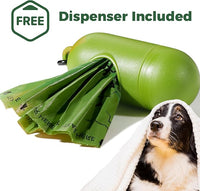 Biodegradable Dog Poop Bags 150 Count 10 Rolls with Dispenser, Thicken and Leak Proof Poop Bag Holders for Leashes(Scented)