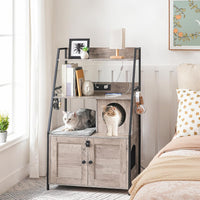 HOOBRO Litter Box Enclosure with 2 Storage Shelves - Greige - image 3