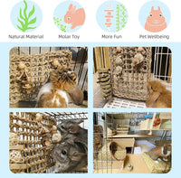 andwe Rabbit Seagrass Protector Mat with Toys – Essentials for Small Pets - image 4
