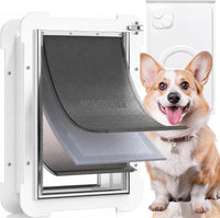 3-Flap Never Rust Extra Large Dog Door for Doors with Sliding Lock - Medium / For Door