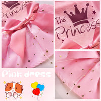 Idepet princess dog dress with bowknot in cotton and lace mesh for small dogs and cats - view 3