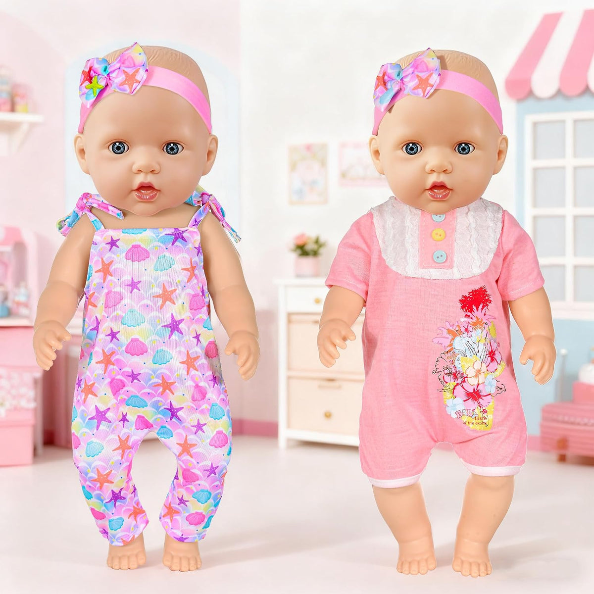 10 Sets Baby Doll Clothes and Accessories Include Rompers Outfits - 10 Sets Clothes - image 4