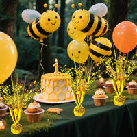 FUBININA Birthday Party Centerpieces Table Decorations Metallic Foil - Gold - image 4