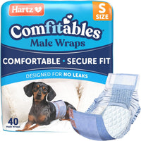 Hartz Comfitables Disposable Male Dog Wraps Stretchy Waistband - Value Pack / Small