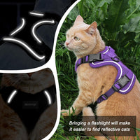 Cat Harness and Leash Set, Adjustable Cat Vest Harnesses – Essentials for Cats - Purple / X-Small - image 3