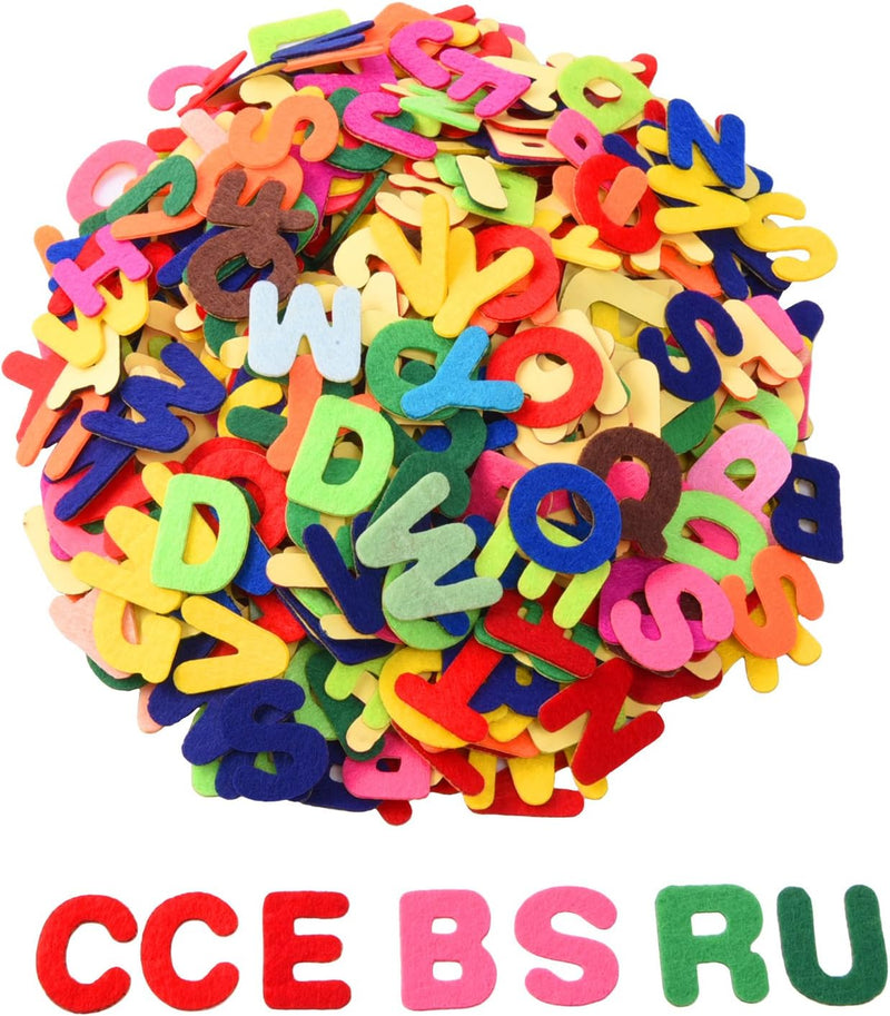 Outus 500 Pcs Felt Letter Stickers Self Adhesive Alphabet
