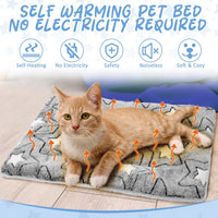 2 Pack Self Warming Cat Dog Bed Pad - Grey / 21" X 14" / Double Star - image 3