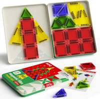 42PCS Mini Magnetic Tiles Travel Set with Iron Storage Box - Travel