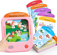 JoyCat Kids Learning Tablet - Pink:English&Spanish-Early Learning