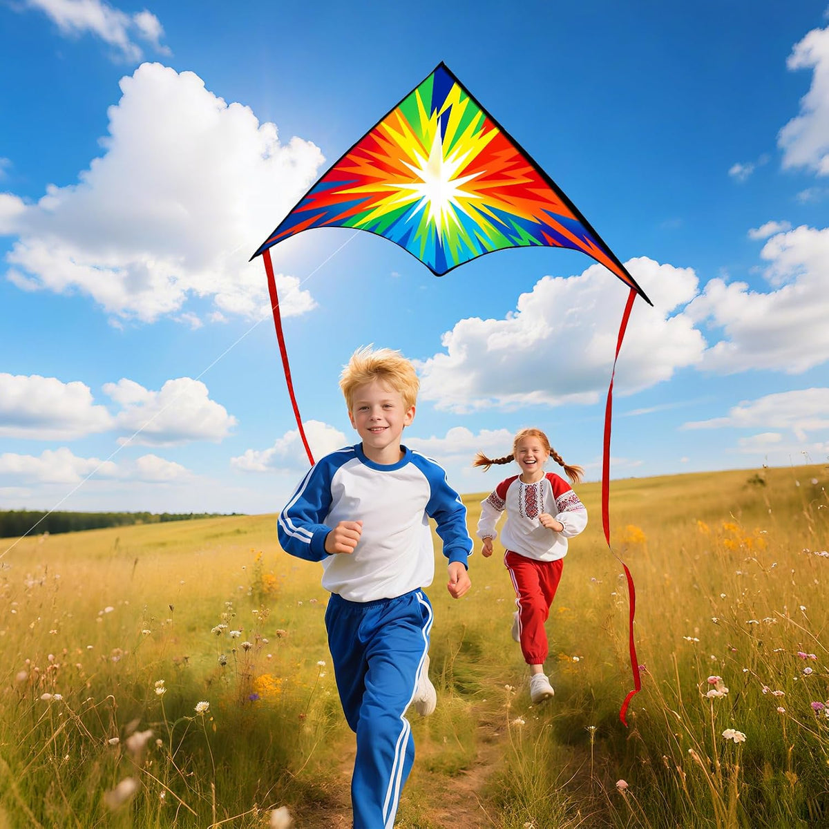Xida large dragon delta kite for kids, 55 x 61.8 inch ripstop polyester with flying line - view 27