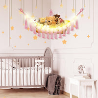 CERETIA Stuffed Animal Hammock Large Corner Plushie Net Storage - Pink / Jumbo-(Package of 1) - image 2