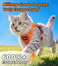 Cat Harness and Leash for Walking - Orange / S (7-12lb) - image 2