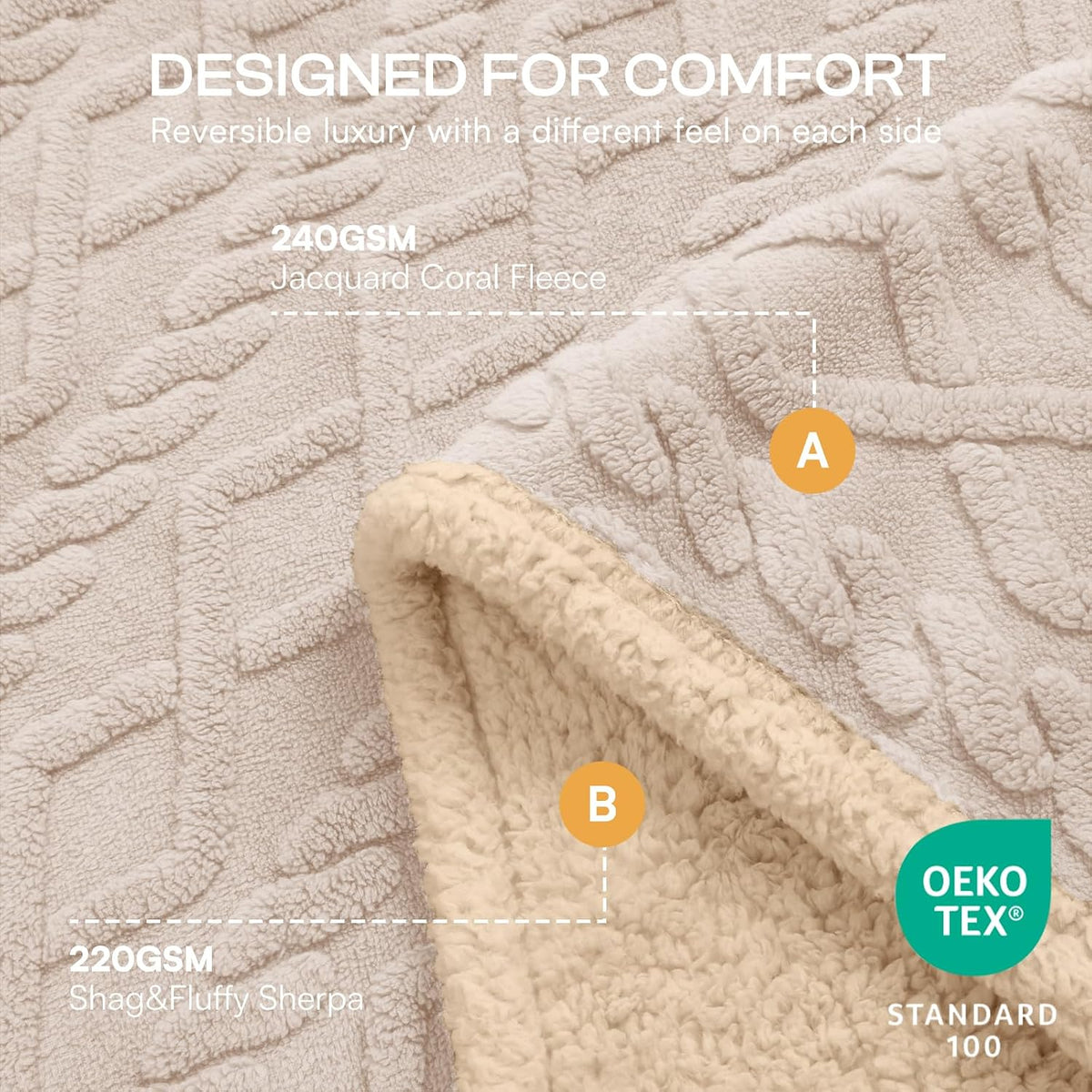 Luciphia Waterproof Dog Blanket - Beige / M (57" x40") - image 2