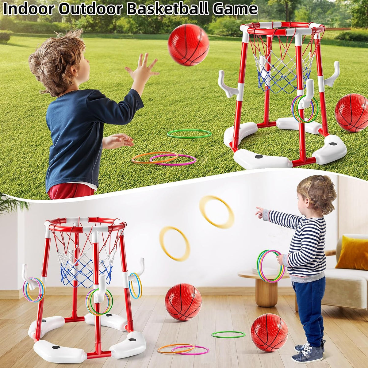 NIPLOOOW Pool Basketball Hoop - Floating Basketball Hoop-Red - image 3