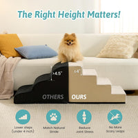 COZY KISS Dog Stairs for Small Dogs - Slope-Beige / 4 / 15.7x23.6x15.7 inch - image 2