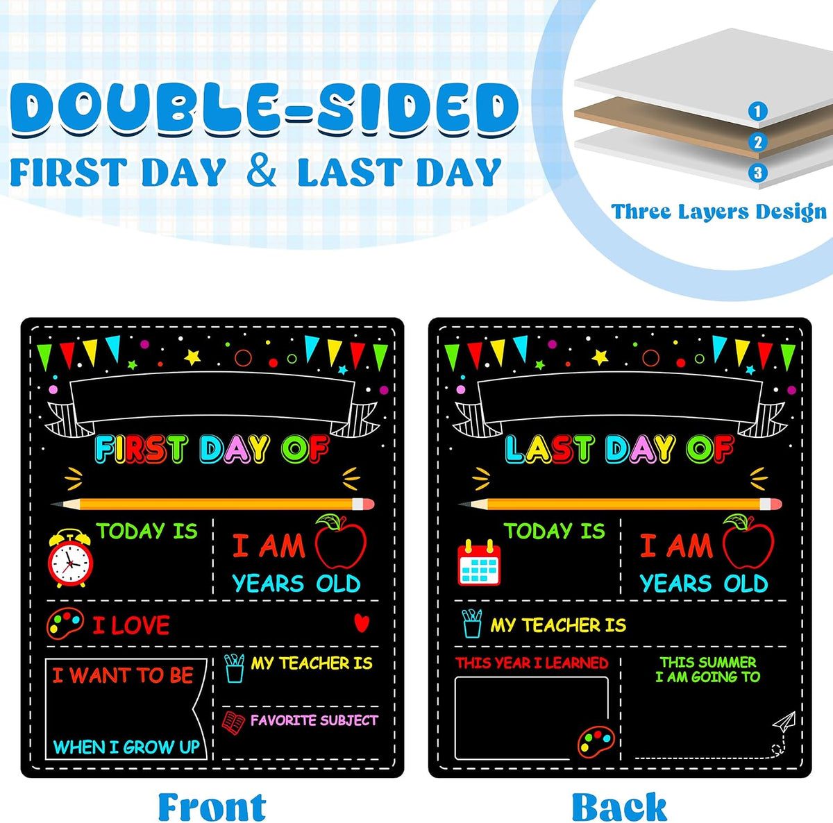 Double-Sided First Day of School Board - 1 - image 2