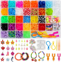 Loom Rubber Band Bracelet Kit, 3000+ 30-Color, Storage Case - Multicolor 3000+