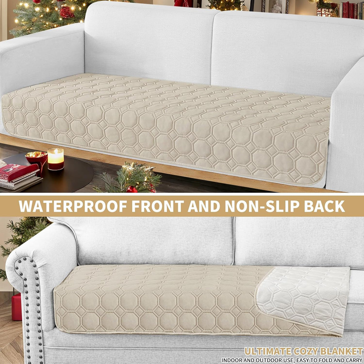 ZNSAYOTX Ultimate Cozy Blankets 100% Waterproof Sofa Mat Blanket - Khaki / 30x53 Inch - image 2