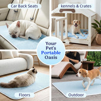 Mora Pets Dog Cooling Mat Instant Pet Cooling Pad Bed for Large Dogs - Blue / 47-Inch (X-Large) - image 4