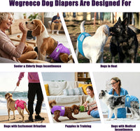 wegreeco Washable Reusable Premium Female Dog Diapers - Medium / Bright Color - image 4