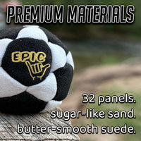Epic Hacky Saks hand-stitched 32 panel suede foot bag - view 5