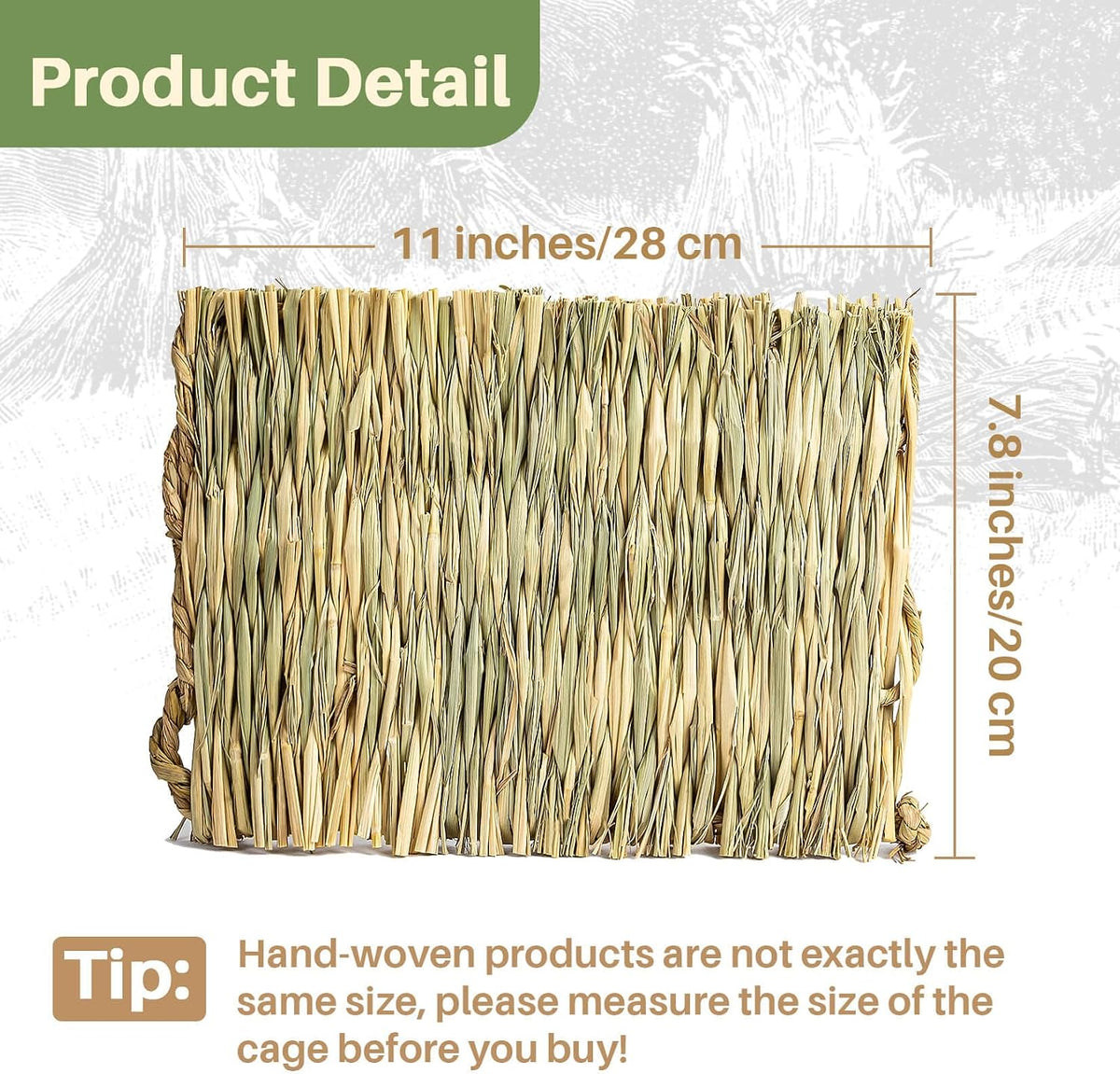 Sukh Bunny Mat, Grass Mats for Rabbits - 2 PCS - image 3