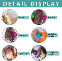 Deloky Large Parrot Bird Chewing Toys, Natural Nuts Corn Parrot Tearing Toy, Wooden Bird Cage Toy for African Grey, Macaws Cokatoos, Amazon Parrots and Other Large Birds