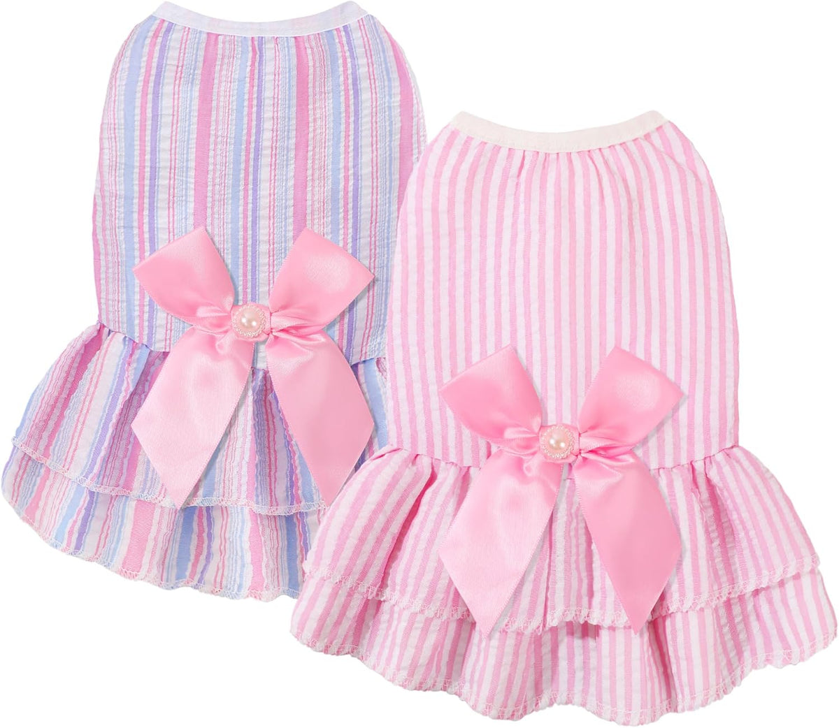Dog Dress, Cute Pet Princess Dresses with Bright Color Design - Pink Purple / Small