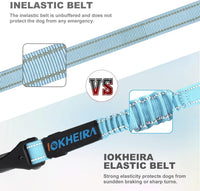 IOKHEIRA Dog Seatbelt, Updated Adjustable Harness Reflective Bungee Dog Car Seat Belt with Aviation - Light Bule - image 4