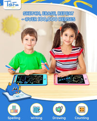 TEKFUN 3 Pack LCD Writing Tablet for Kids, Educational Kids - Blue+pink / 10 inch / 2 - image 2