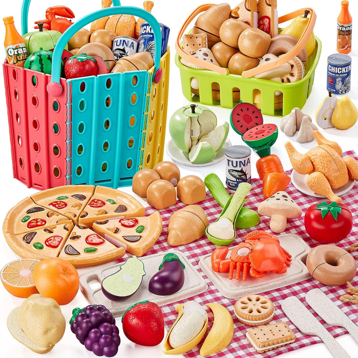 LAUGIGLE Pretend Play Food for Kids Kitchen - Pink / 13 x 8 x 5 in