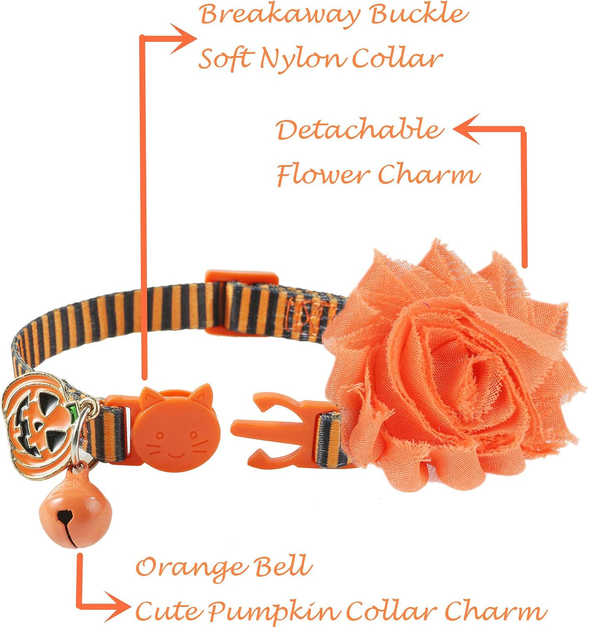 BoomBone Fall Cat Collar with Bell and Pumpkin Charm – Essentials for Cats - image 2