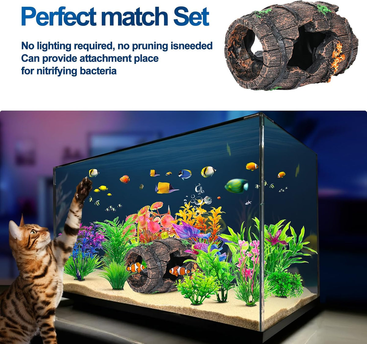 CousDUoBe Fish Broken Barrel Decor Fish Tank Decorations Betta Fish - 12 Pcs - image 4
