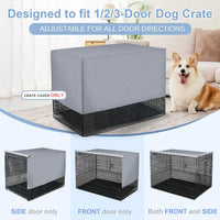 Explore Land Breathable Dog Crate Cover - 42"L x 28"W x 31"H / Continuous Broken Line - image 4