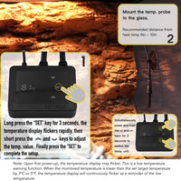 Reptile Dimming Thermostat, Heat Lamp Temperature Controller - image 4