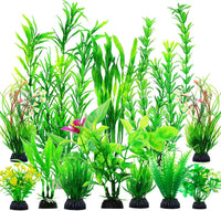 CousDUoBe 12pcs Fish Tank Accessories Aquarium Decorations Green - 12Pack (2inch to 8.6inch)